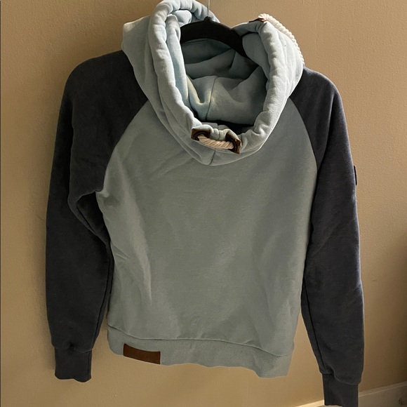 Naketano Medium Hoodie Gray Blue and Navy - Picture 3 of 4
